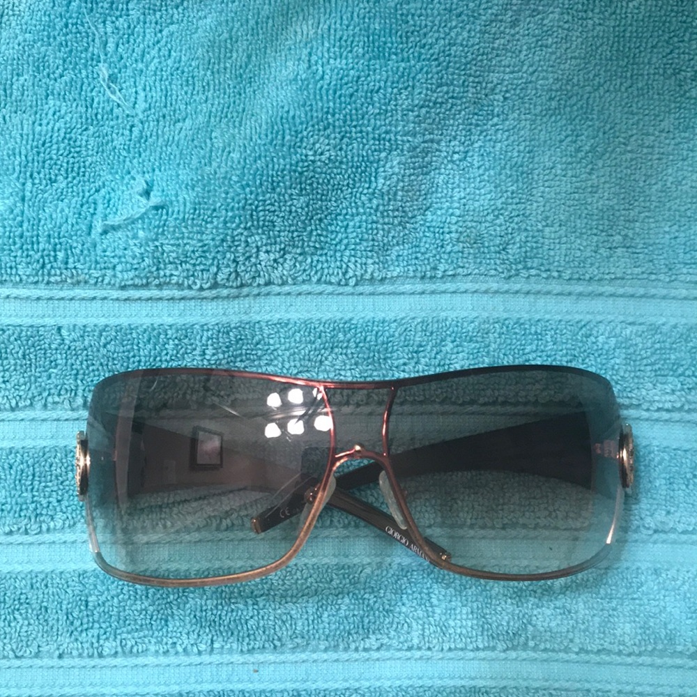 Giorgio Armani sunglasses. Crystals on the emblem.